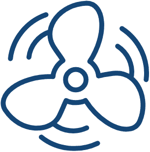 HVAC repair service icon.