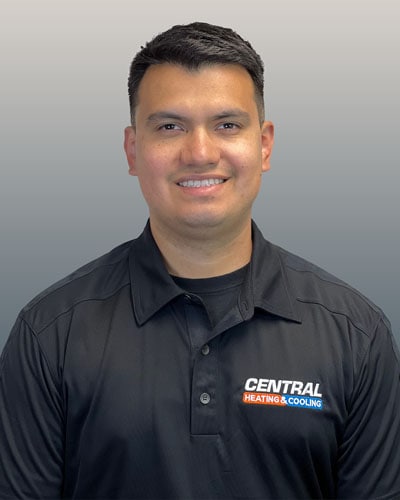 Central Heating & Cooling employee; Jeff Q. - New Construction Tech Installer.