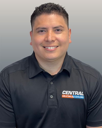 Central Heating & Cooling employee; Jesus A. - Service and Install Manager.