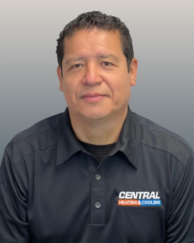 Central Heating & Cooling employee; Juan F. - Lead Installer.