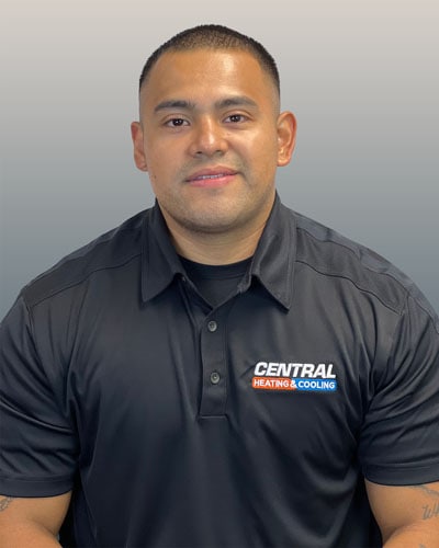 Central Heating & Cooling employee; Zocimo V. - Service Technician.